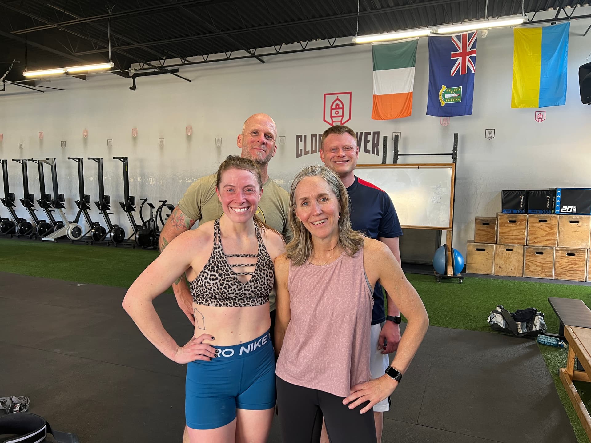 Jen coaching and training in the gym.